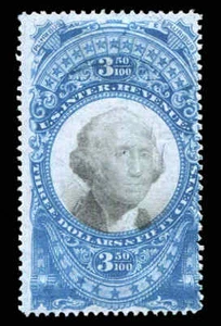 Revenue R126 $3.50 Blue & Black No Cut Cancel CV $500.00 Fine - Picture 1 of 5