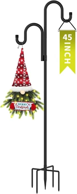 Ganchos de pastor dobles de alta resistencia para uso en exteriores, 76 pulgadas, paquete de 2 Foto 1 de 4