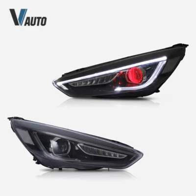 Faros LED para Ford Focus 2015-2018 ojos de demonio conductor y pasajero secuenciales Foto 1 de 4