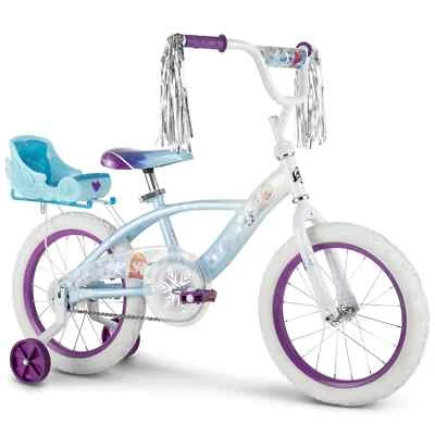HUFFY Girls Frozen 16 Inch Bicycle Kids Training Wheels Toddler Bike Toy Ride On Cycle