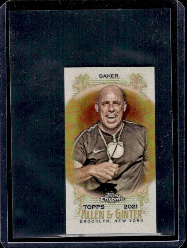 2021 Topps Allen&Ginter's Chrome Simon Baker  Mini Gold Refractor /50 - Image 1 of 2