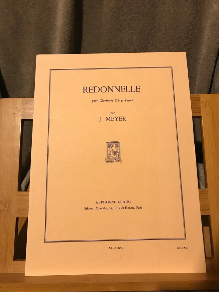Jean Meyer Redonnelle pour clarinette et piano partition éditions Leduc - Photo 1/1