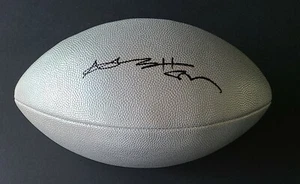 WOW Antonio Brown Signed Full-Size Silver NFL Football Fanatics Hologram Bucs - Picture 1 of 5