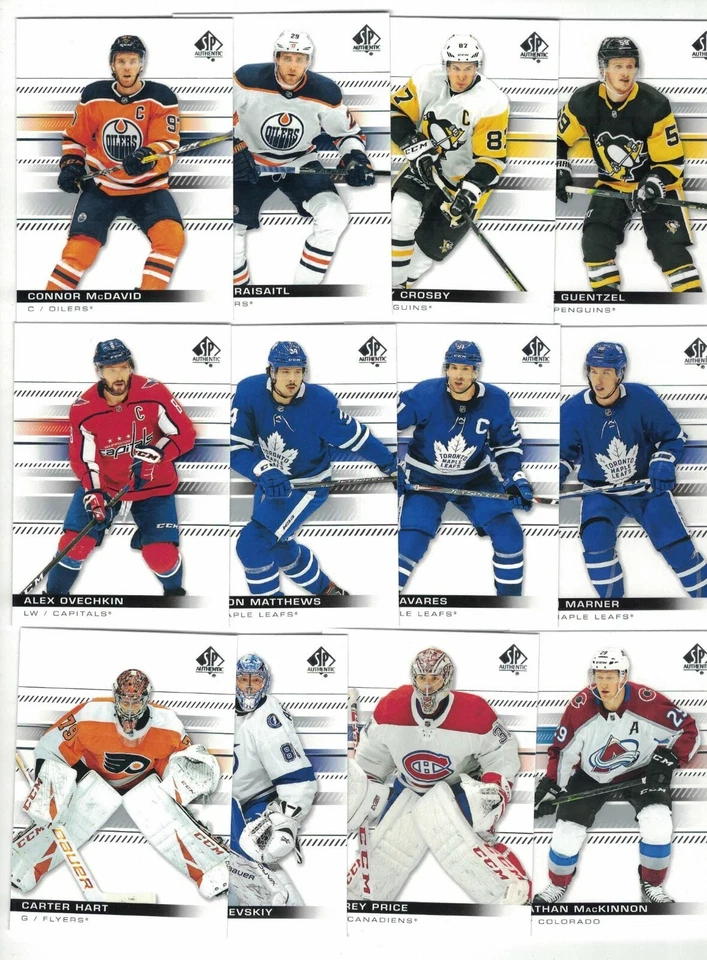 2019-20 SP AUTHENTIC HOCKEY COMPLETE 100 CARD BASE SET #1-100 NICE SET McDAVID++ - Image 1 of 1