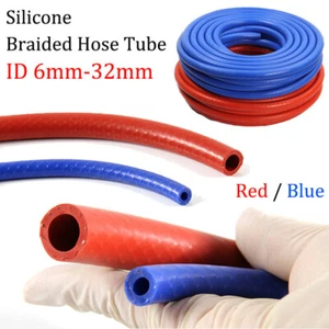Silicone Braided Hose Tube Reinforced - High Temp 300℃ Pressure Pesistance 8KG - Picture 1 of 11