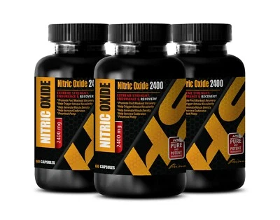 muscle gainer pills - NITRIC OXIDE 2400 - muscle supplements - 3 Bottles - Image 1 of 4