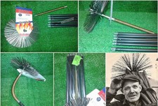 KIT spazzacamino D 250 + molla aste flessibili mt 8,75 set pulizia canna fumaria