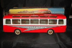 JOUSTRA CAR TRANS-EUROPE EN TOLE YEAR 50 BUS BOX - Picture 1 of 12