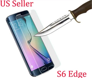 9H ULTRA CLEAR TEMPER GLASS SCREEN PROTECTOR FOR SAMSUNG GALAXY S6 Edge - Picture 1 of 4