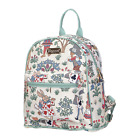 Signare Alice In Wonderland Tapestry Casual Daypack Backpack Bag Cream Green Fun