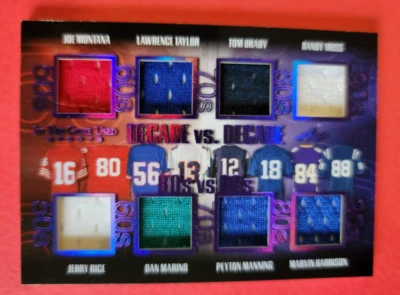 TOM BRADY JOE MONTANA JERRY RICE Peyton Manning Dan Marino Jersey TARJETA #5/12 ITG Foto 1 de 3