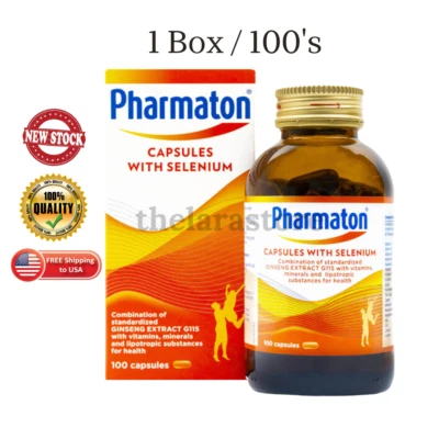 100's PHARMATON Capsules with Ginseng Extract and Selenium - Energy Booster - Image 1 of 4