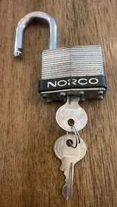 Norco 1” Lock Padlock 44mm With Keys Woks - Picture 1 of 2