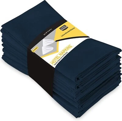 Pack of 12 Cotton Dinner Napkins Hotel Quality 18x18" Utopia Kitchen - Image 1 of 4
