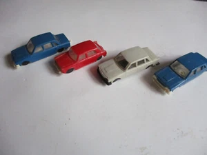 Vintage OO Triang Minix Cars x 4 - Triumph 2000 / Morris 1100 - Picture 1 of 3