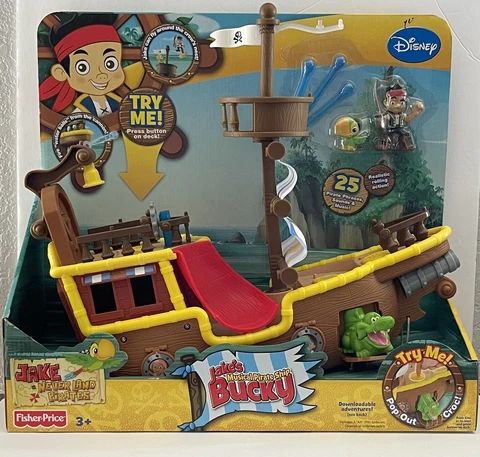 Disney Junior Jake And The Neverland Pirates Musical Pirate Ship Bucky NEW Works Cover