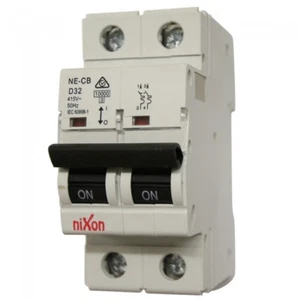 32AMP - 2 Pole 10ka MCB - Circuit Breaker - D Curve Free Shipping - Picture 1 of 1