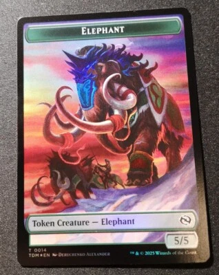 Elephant Token / Treasure Token - Foil - TDM - MTG - EN - NM - 0014/0016 - Image 1 of 2