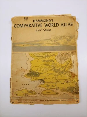 1947 Hammonds Comparative World Atlas Desk Edition 9x12 MAPS - Image 1 of 4