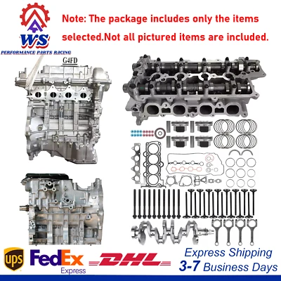 Long block Engine Assembly For 12-19 Hyundai Kia Rio Soul G4FD 1.6L 1591CC GAS - Image 1 of 4