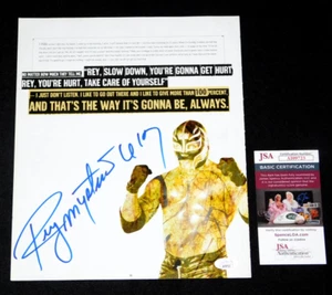 REY MYSTERIO FIRMADO 9X13 1/4 PÁGINA DEL PROGRAMA JSA DE AUTENTICIDAD WWE WCW ¡FIRMA COMPLETA!!¡! - Imagen 1 de 1