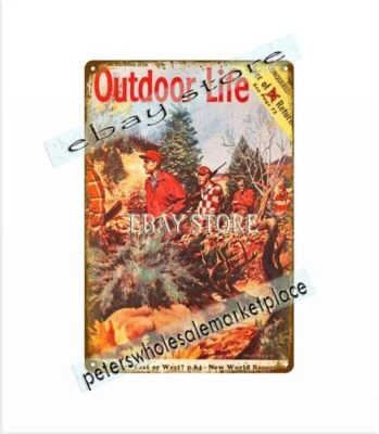 1956 rustic living outdoor Deer Hunting tin sign home decor wall lodge cafes - Image 1 of 4