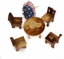 Wooden MINATURE Chair and Table Toys Set for Kids