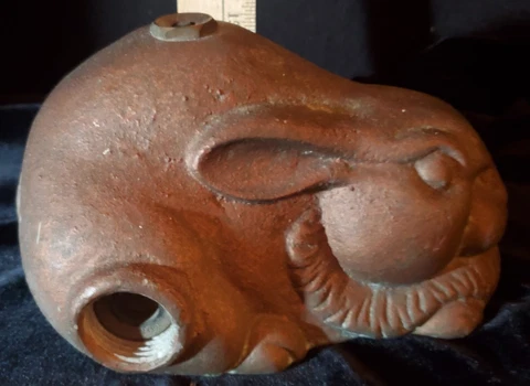 Rare Find!  Vintage Cast Iron Rabbit Sprinkler w/Copper Finish! A Must Have! Cover