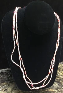 Lot of 3 Handmade African Zulu Grass Necklaces Leaky Collection w Beads Bohemian - Picture 1 of 3