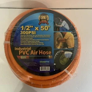 Apache 1/2 Zoll Durchmesser 50 Fuß Länge 300 PSI orange Industrie PVC Luftschlauch - Bild 1 von 3