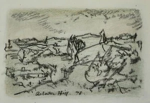 Adrian Hill (1895-1977). Impudence! Signed/ 1975. Charcoal - Picture 1 of 1