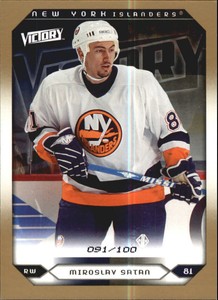 2005-06 (ISLANDERS) Upper Deck Victory Gold #230 Miroslav Satan/100