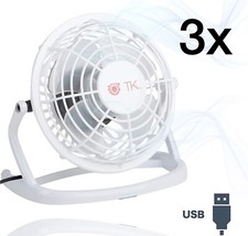  3x USB Ventilator leiser elektrischer Tischventilator mit USB Anschluss 