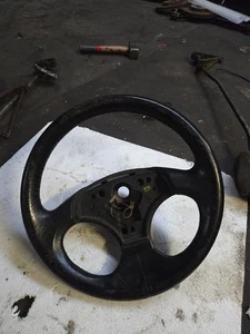 Volante sportivo originale VW Golf 1 Cabrio 98 CV Genesis Karmann pelle - Foto 1 di 3