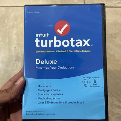 Turbotax Deluxe + State 2019 CD Or Download - Image 1 of 2