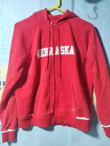 Nebraska Hoodie Women?XL Red Full Zip Nike Team College Sweatshirt Huskers NCAA - Picture 1 of 11