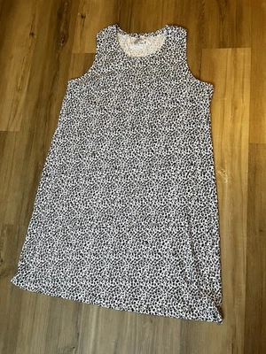 Jockey Cheetah Print Sleeveless Pajama Dress 100% Cotton- Size 3X - Image 1 of 4