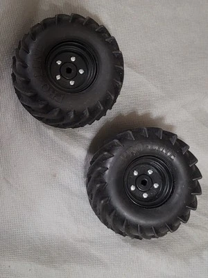 VINTAGE NEW! PRO-LINE  TIRES W BLACK CRP 2 PCS RIMS FITS TAMIYA CARS TRUCKS  - Image 1 of 4