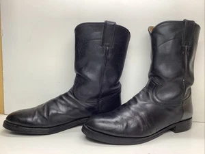 BOTAS HOMBRE JUSTIN WESTERN ROPER NEGRAS TALLA 11 D - Imagen 1 de 9