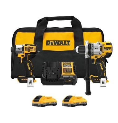 DeWALT DCK2101QQ2 20V MAX XR 2-Tool Hammer Drill/Impact POWERPACK Combo Kit - Image 1 of 4