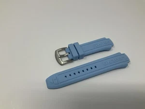 NOS Swiss Legend Neptune Light Blue Rubber Strap with Brushed steel buckle 15mm - Picture 1 of 6