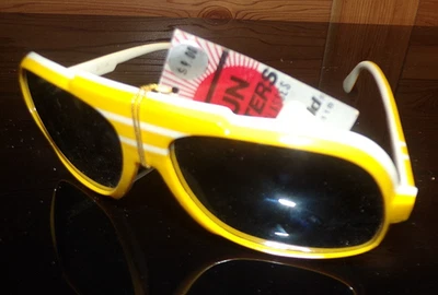 Vintage Yellow  NOS Opti-Shield Sun Busters Sport Sunglasses w/Tag - Image 1 of 4
