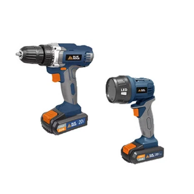 Blue Ridge Tools Kit de Luz Taladro Inalámbrico 20V Diseño Ergonómico Proyectos Hágalo Usted Mismo Foto 1 de 4