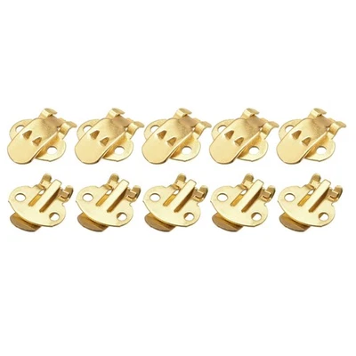 Clips para zapatos en blanco de 24 mm x 14 mm (LxW) - Paquete de 10 - Hierro metálico - Tono dorado Foto 1 de 4