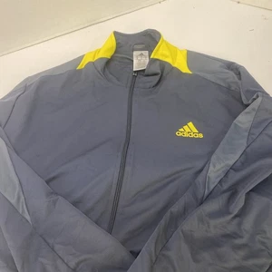 Herren Adidas blau und gelb Reißverschluss Jacke Größe Xtra Large AUSVERKAUF - Bild 1 von 6