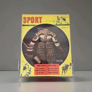 Sport Magazine February 1948 Frank Brimsek Boston Bruins Cover No Label Vintage - Picture 1 of 15