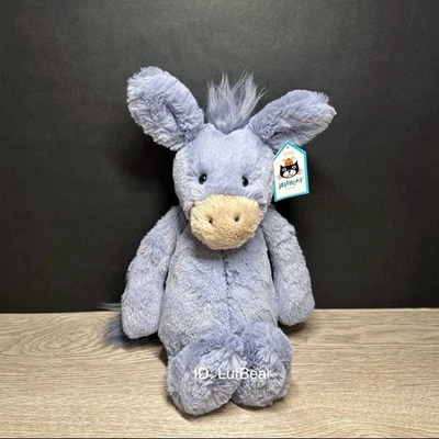 AUTHENTIC❗️Jellycat medium bashful donkey blue- NWT Retired- SHIPS SAME DAY! - Image 1 of 4
