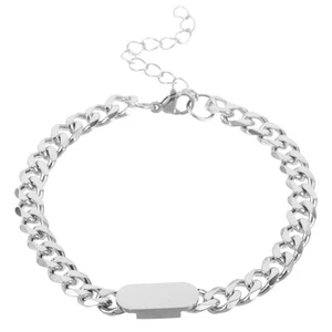 Pulsera Hombre Acero Inoxidable Hombre Joyería Hip Hop Cadena Tobilleras para - Imagen 1 de 12