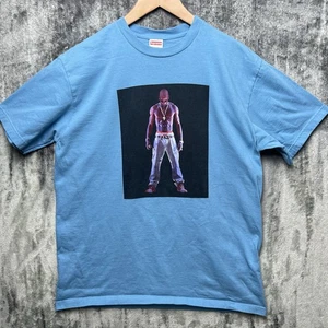 Supreme Tupac Hologram Tee T Shirt Men's M Blue Short Sleeve USA - Picture 1 of 7