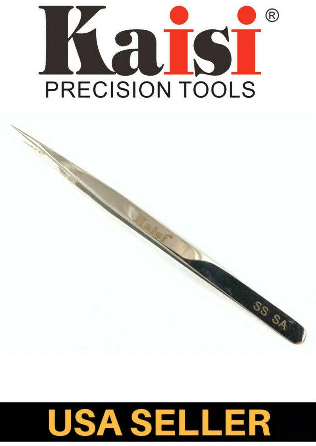 Pinzas de acero de precisión no magnéticas-Macbook computadora portátil placa lógica herramienta de reparación SSA Foto 1 de 4